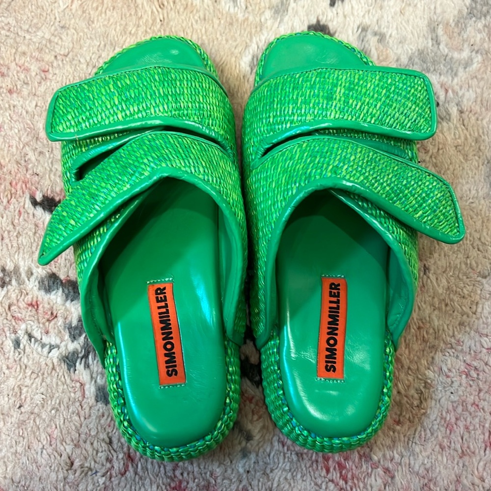 Simone Miller CRO Raffia Slides